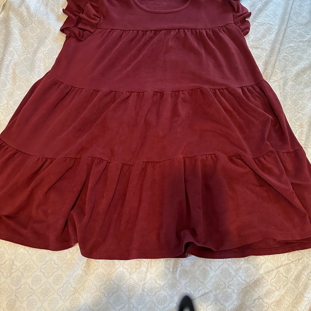Elegant Burgundy Dress